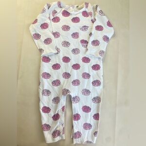 Organic Cotton Baby Girl Fleece Romper